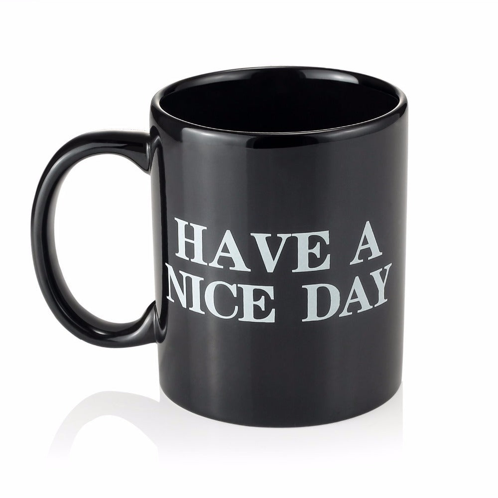 Good Day Ceramic Cup Coffee Cup Middle Finger Cup