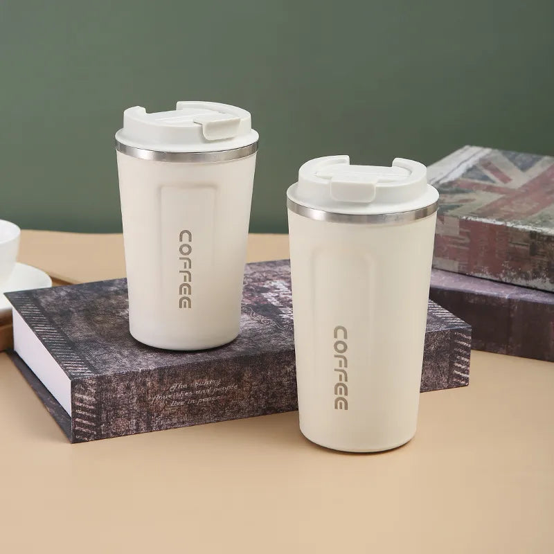 Stainless Steel Coffee Cup Travel Thermal Mug Leak-Proof Thermos Bottle Tea Coffee Mug Vacuum Flask Insulated Cups