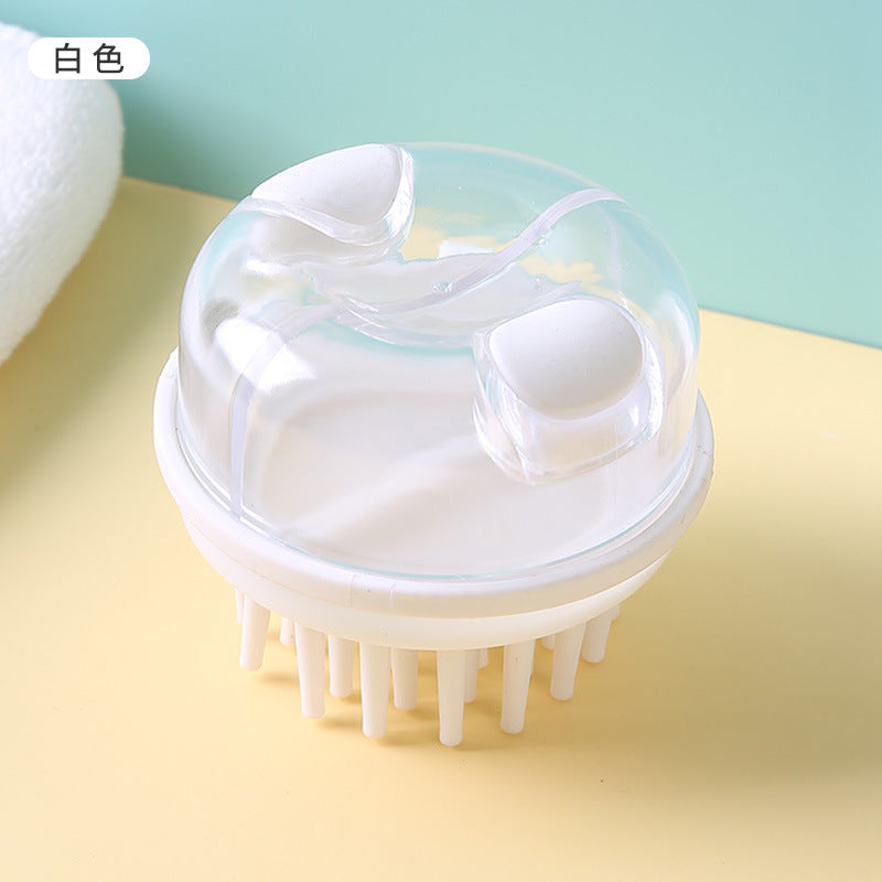 Hair Wash Comb Clear Brush Fluid Press Scalp Massage Bath Cleaning Shower Brush Home Shampoo Scrubber