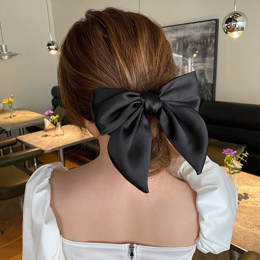 Black Bow Hair Tie