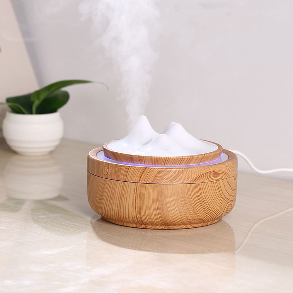 Wood Grain Mountain Light Humidifier