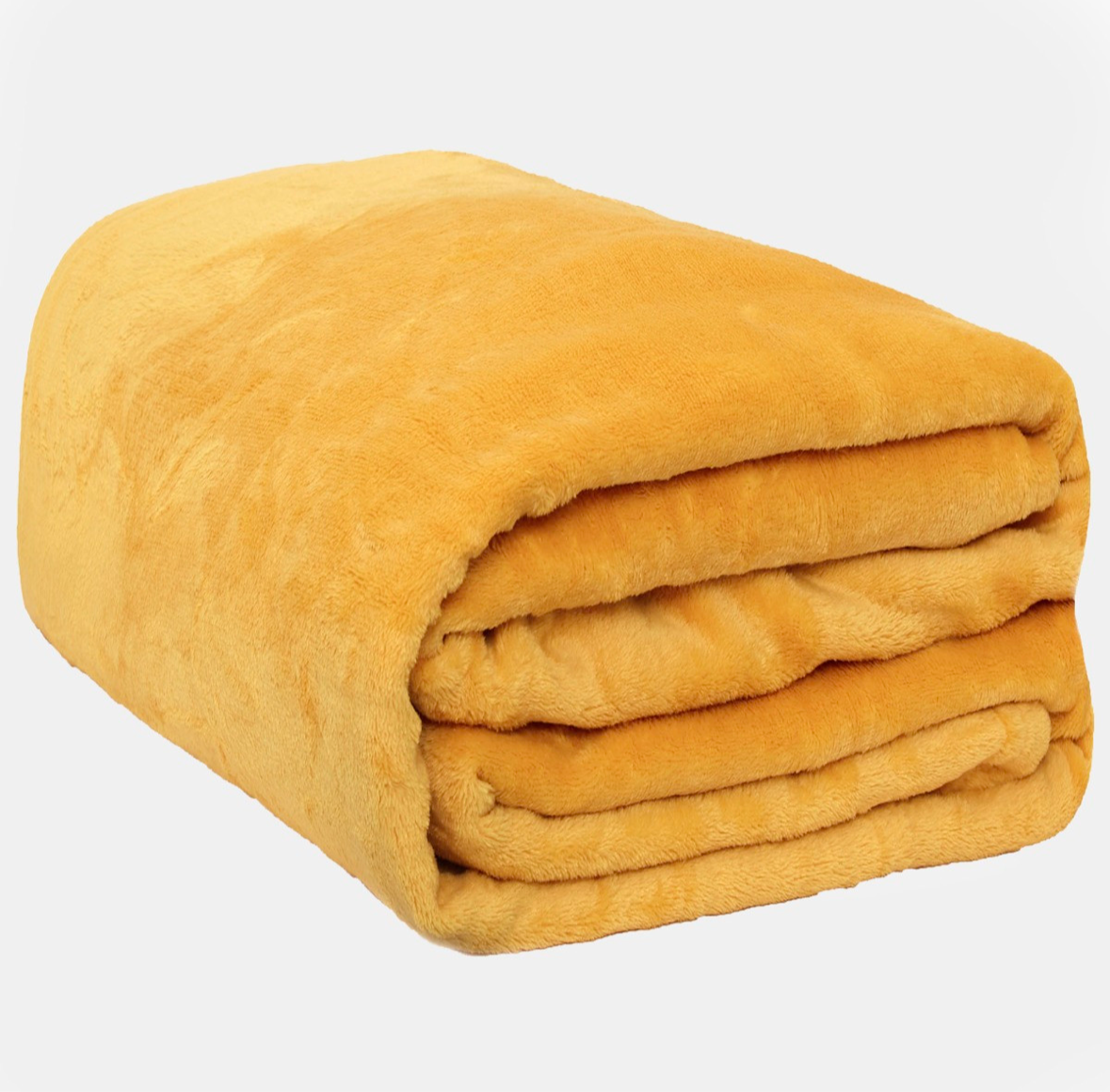 Brentfords Supersoft Throw, Ochre Yellow - 120 x 150cm