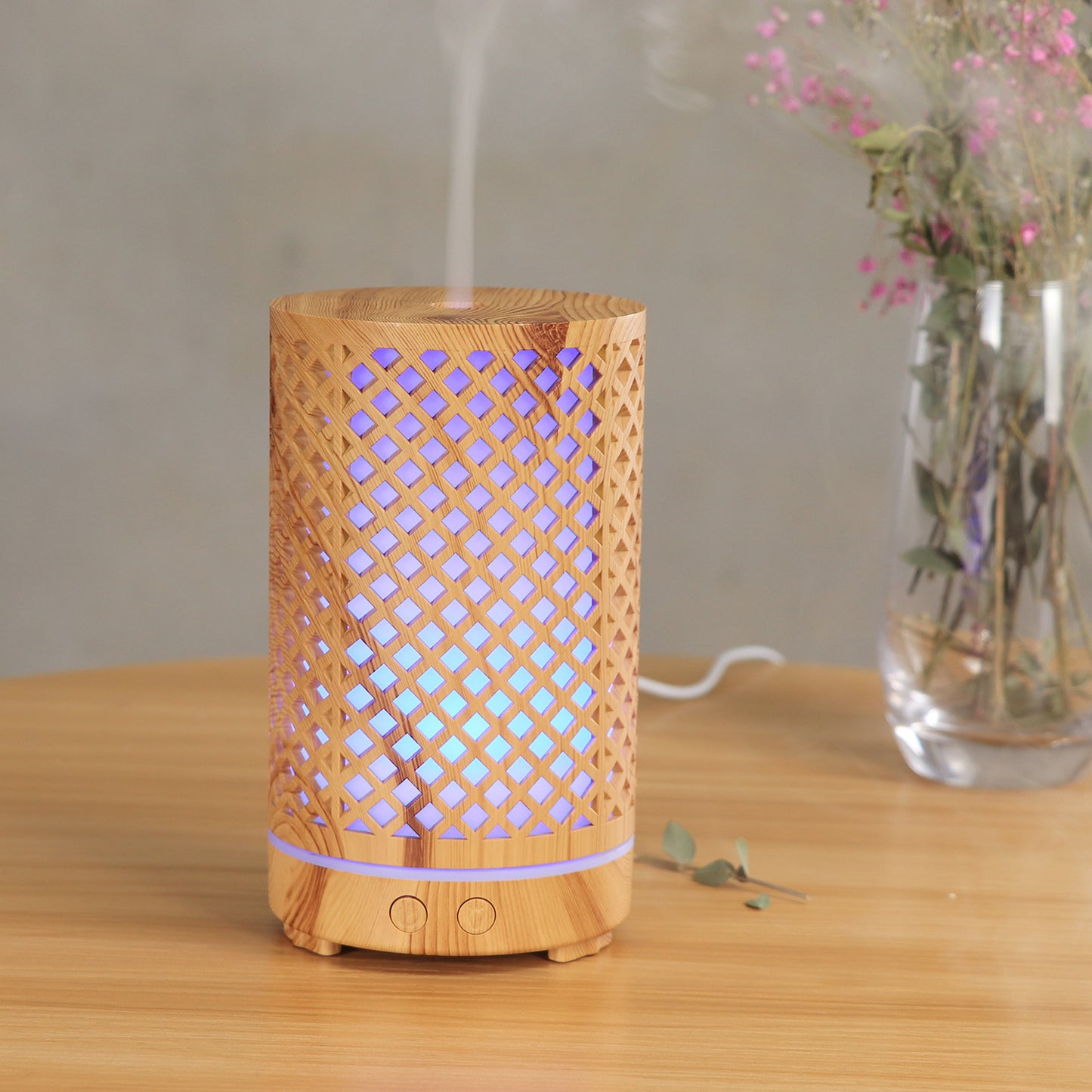 Hollow Lattice Wood Grain Humidifier