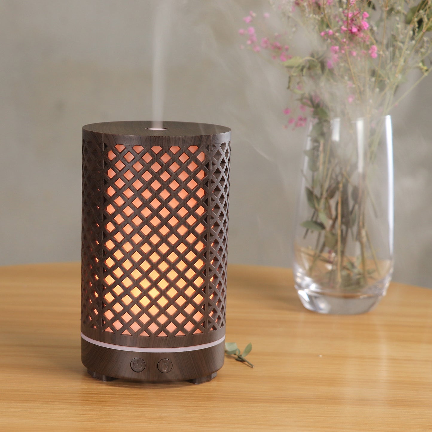 Hollow Lattice Wood Grain Humidifier