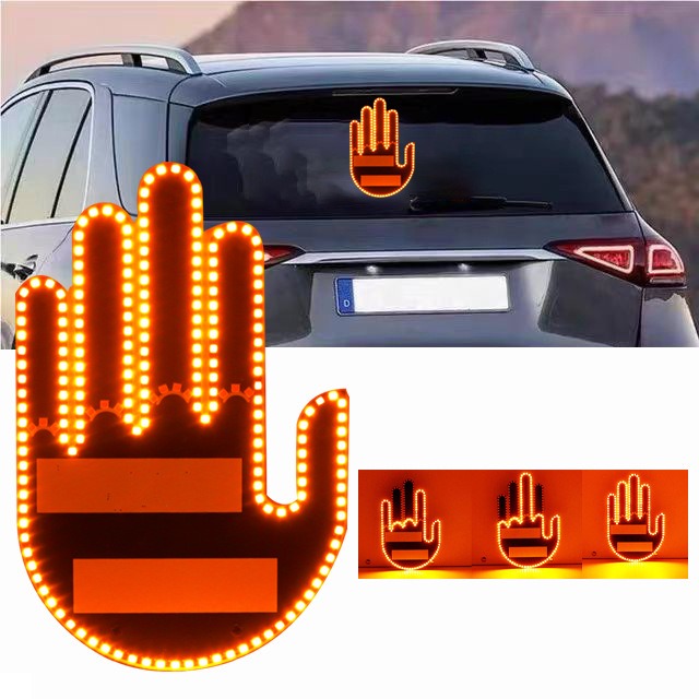 LED Car Finger Gesture Sign Light