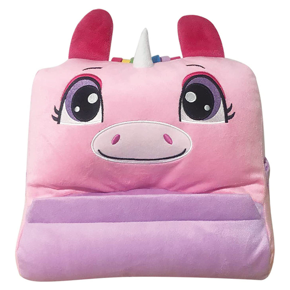 Unicorn Cartoon Pillow iPad Tablet Computer Phone Stand Animal Pillow Children's Plush Lazy Reading Pillow