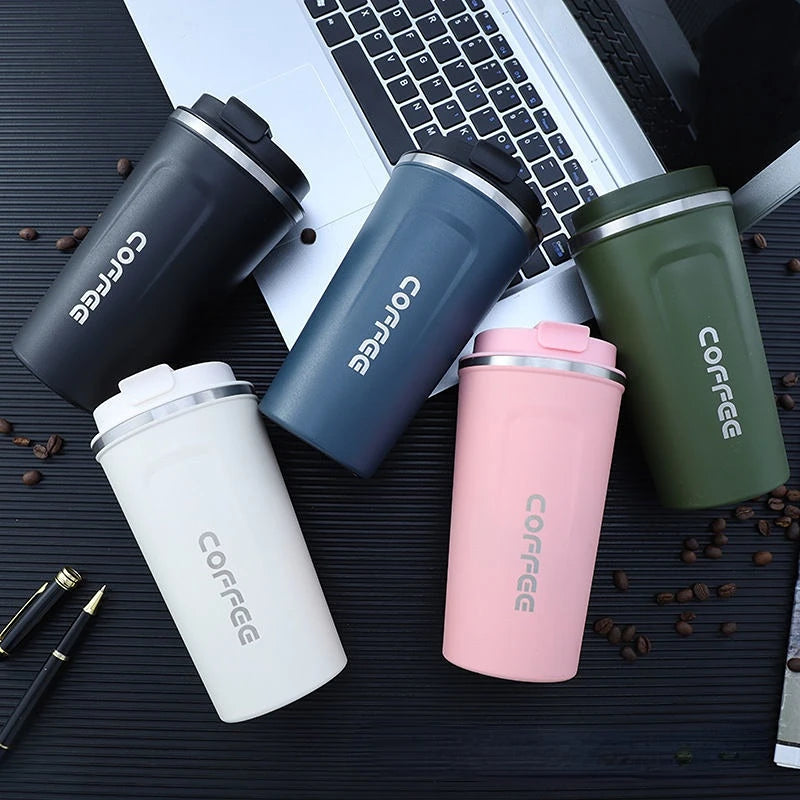 Stainless Steel Coffee Cup Travel Thermal Mug Leak-Proof Thermos Bottle Tea Coffee Mug Vacuum Flask Insulated Cups