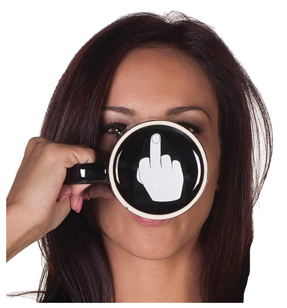 Good Day Ceramic Cup Coffee Cup Middle Finger Cup