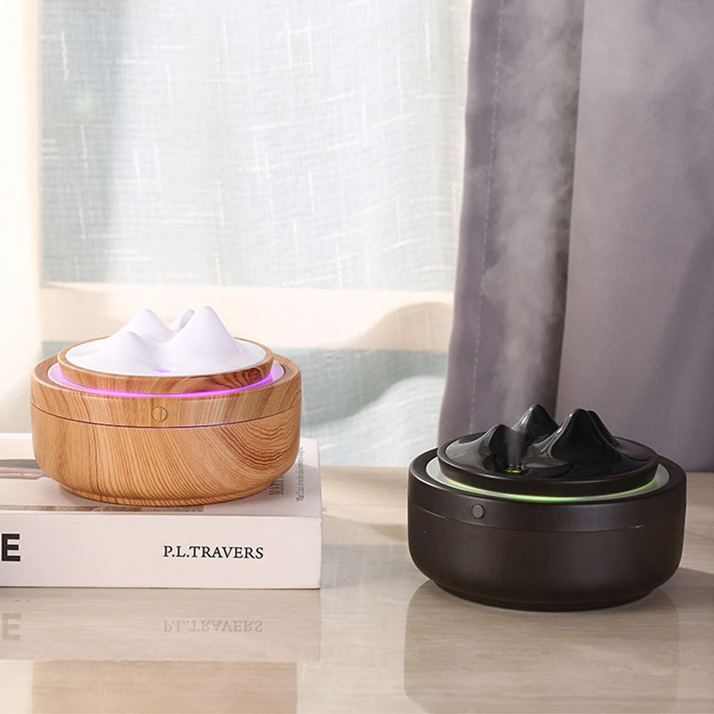 Wood Grain Mountain Light Humidifier