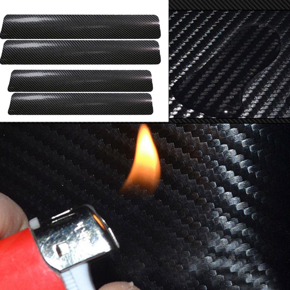 4Pc Card Door Carbon Fibre Car Stickers