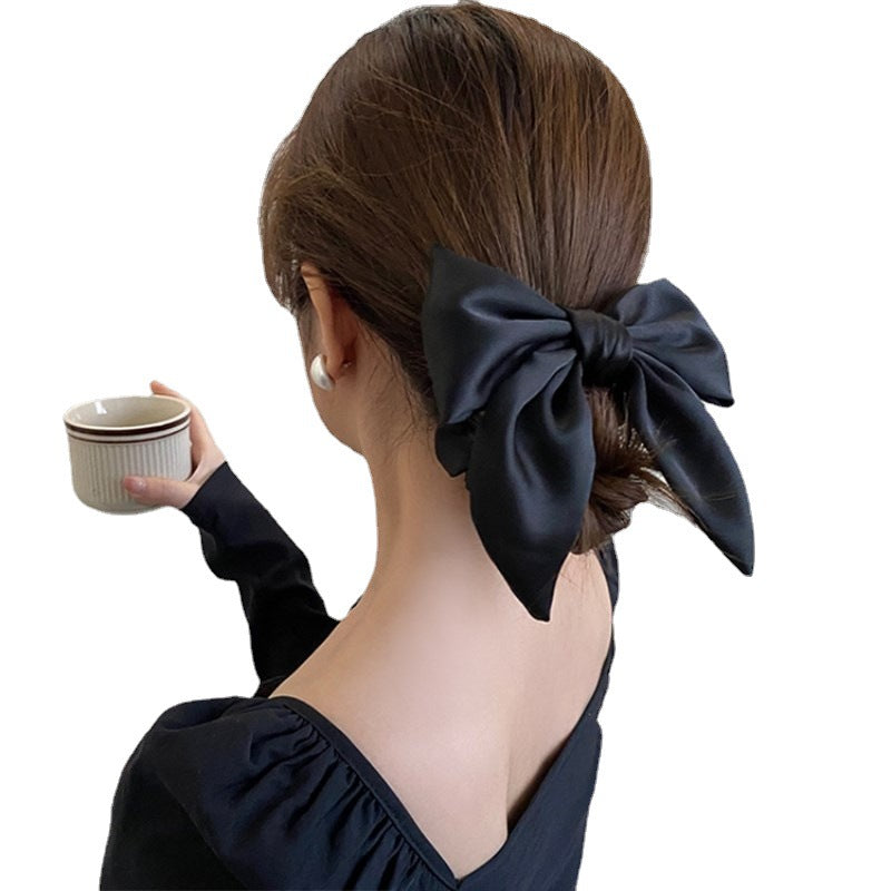 Black Bow Hair Tie