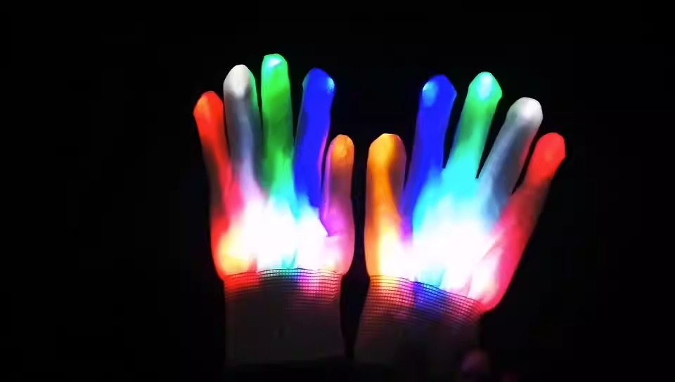 LED Rainbow Gloves