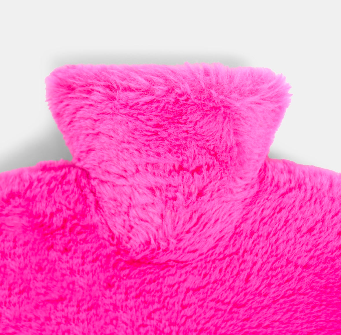 Faux Fur Heart Shaped Hot Water Bottle - Fuchsia