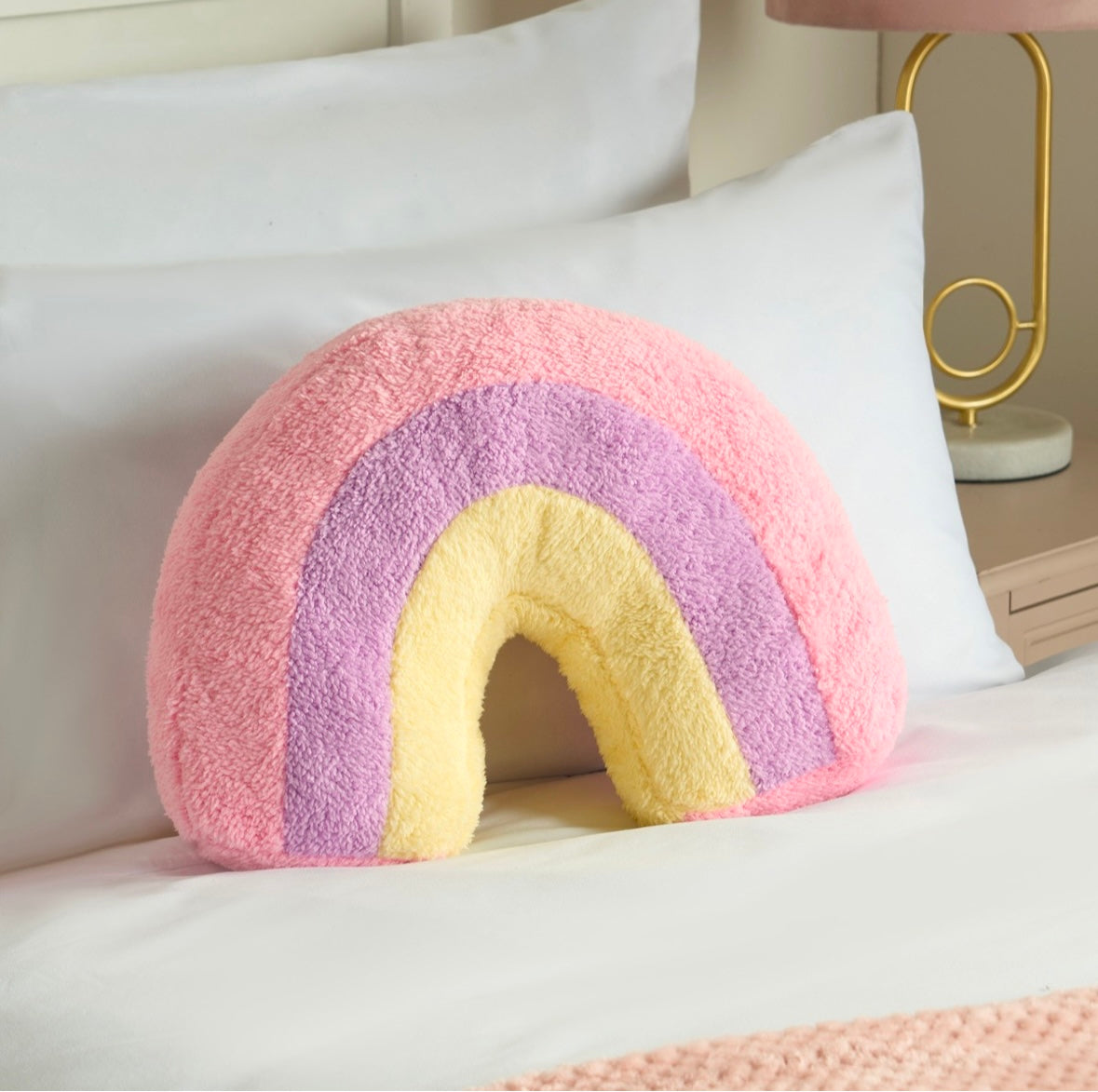 Rainbow Shaped Scatter Cushion - Pink