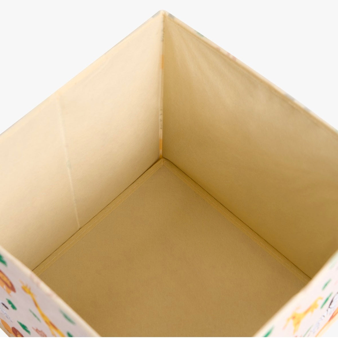 Safari Print Cube Storage Boxes, Natural - 2 Pack