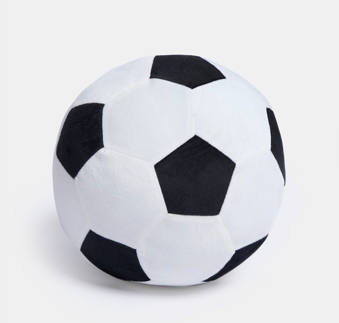 Football Shaped Scatter Cushion - Black/White