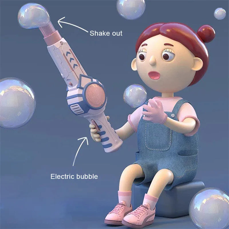 Smoke Magic Bubble Machine Electric Automatic Bubble Blower Maker Gun Kids Outdoor Toys