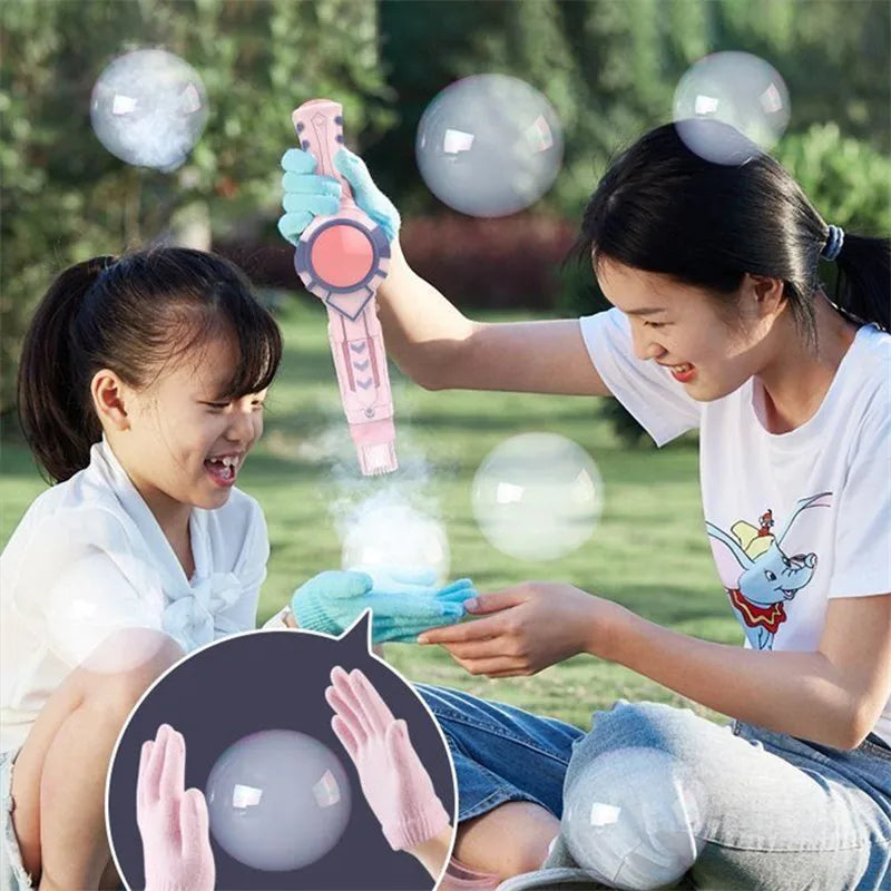 Smoke Magic Bubble Machine Electric Automatic Bubble Blower Maker Gun Kids Outdoor Toys