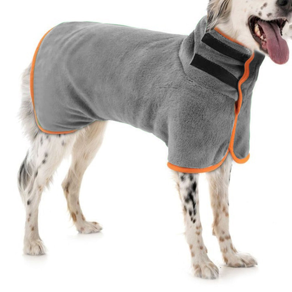 Dog Bathrobe Microfibre Towel Pet Super Absorbent Drying Coat