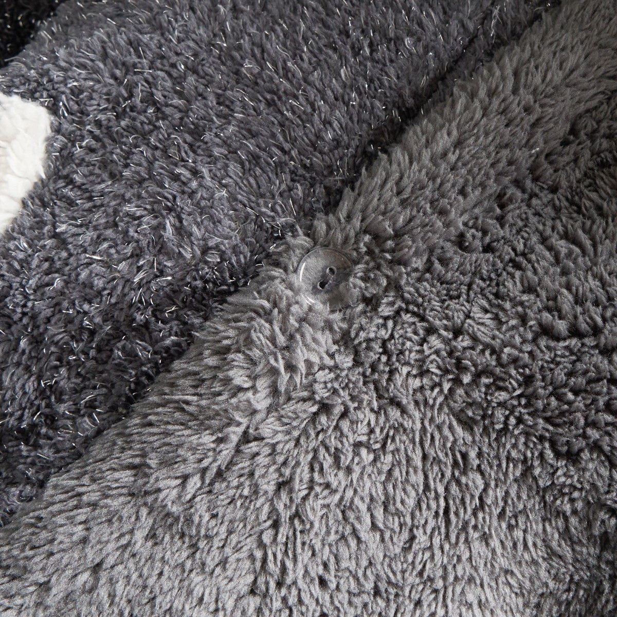 Glitter Tufted Polar Bear Duvet Set - Grey