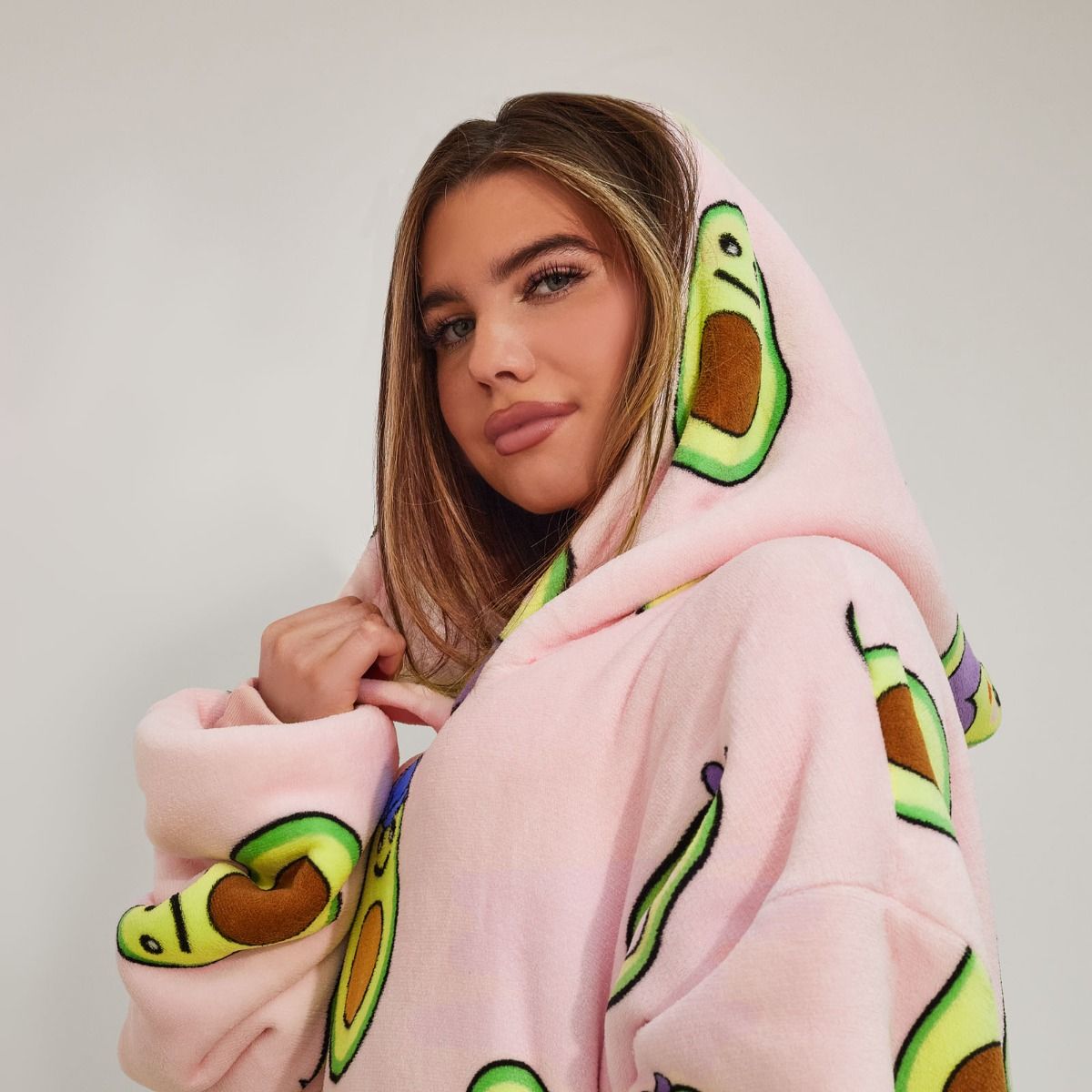 Avocado Print Hoodie Blanket