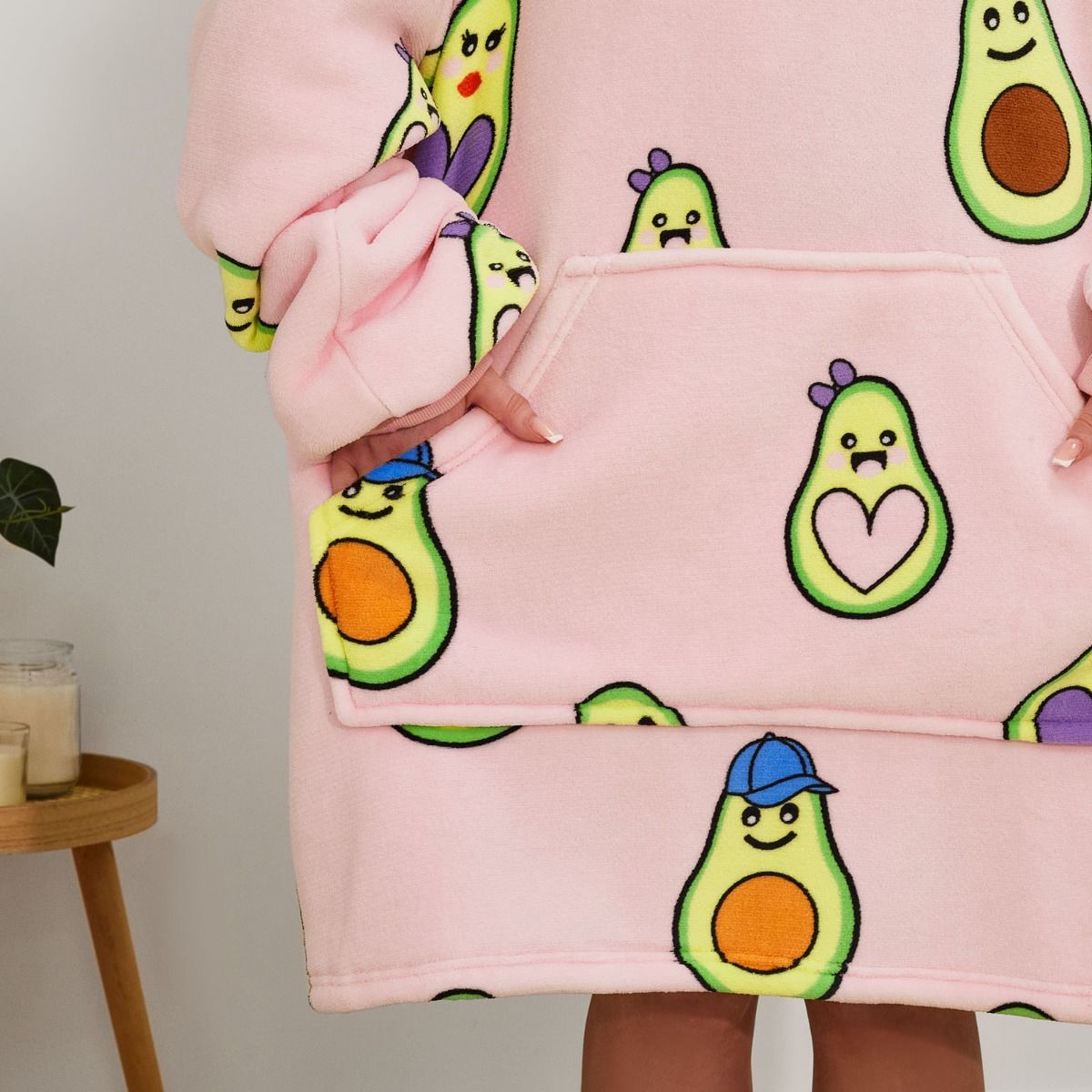 Avocado Print Hoodie Blanket