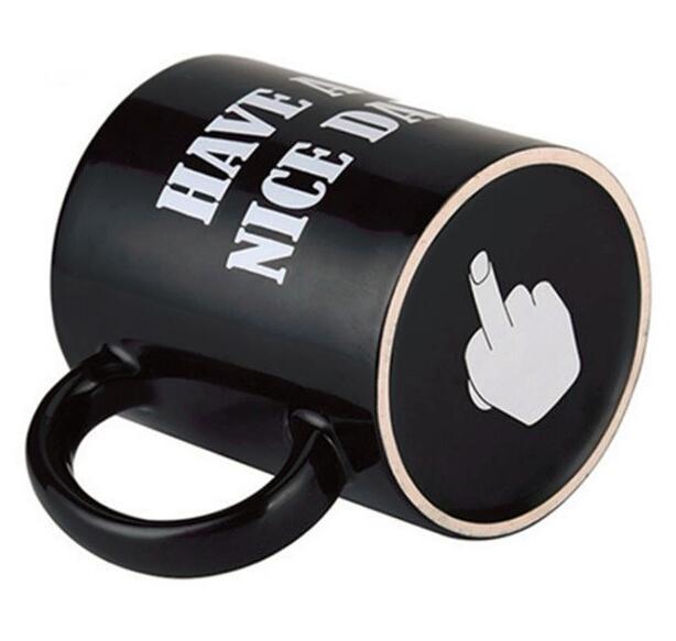 Good Day Ceramic Cup Coffee Cup Middle Finger Cup