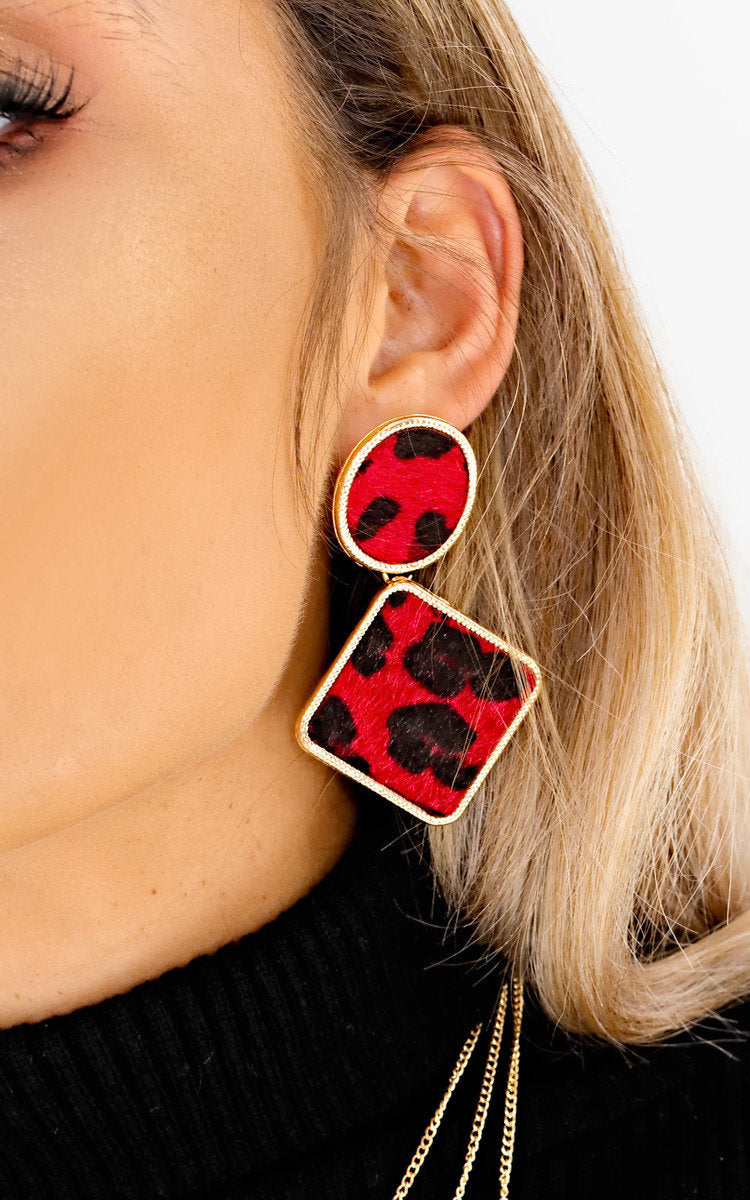 Leopard Print Drop Earrings Ari