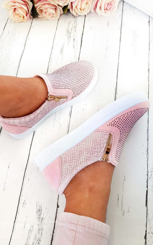 Slip On Embellished Trainers