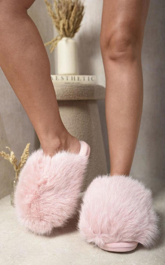 Fluffy Faux Fur Winter Slippers