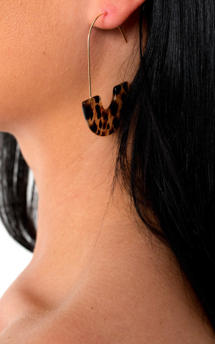 Hook Hoop Pattern Earrings