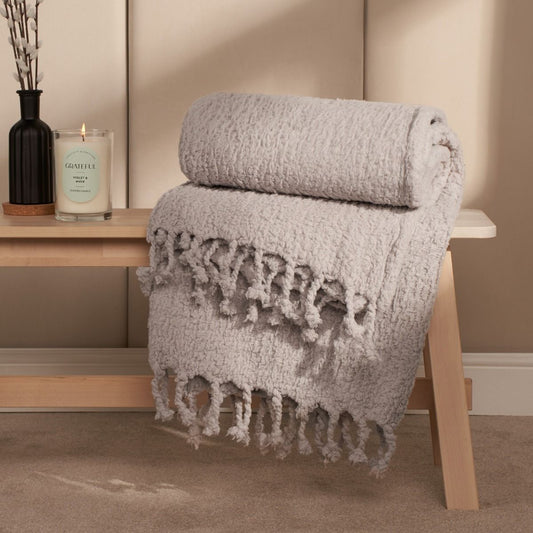 Tassel Sherpa Throw