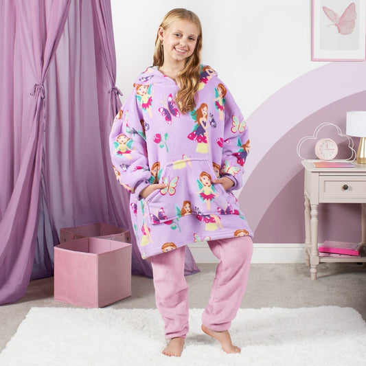 Fairy Print Hoodie Blanket