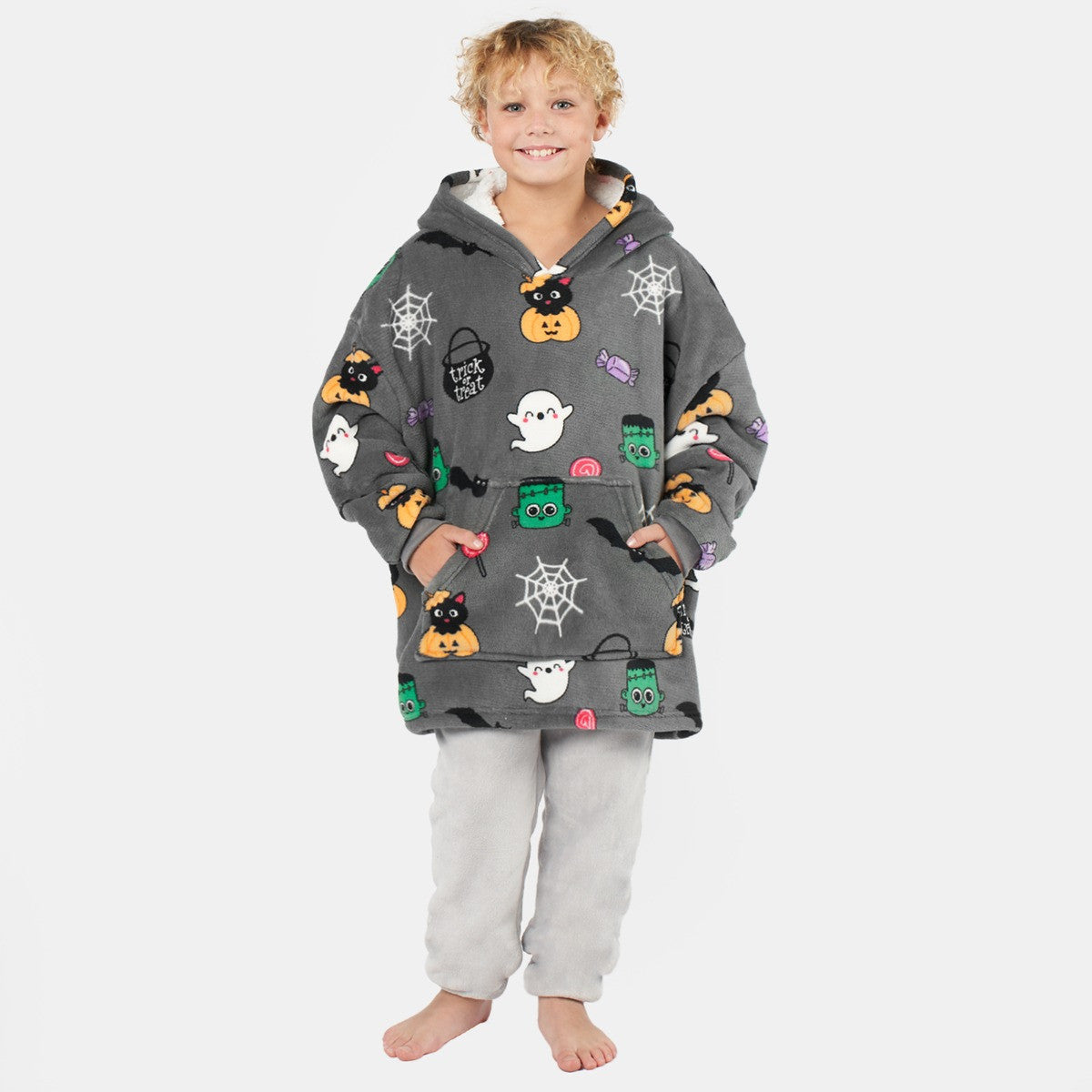 Kids halloween hooded blanket