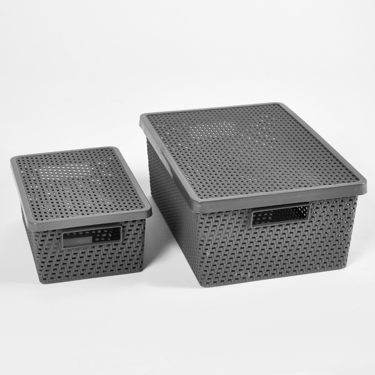 Plastic storage boxes with lids