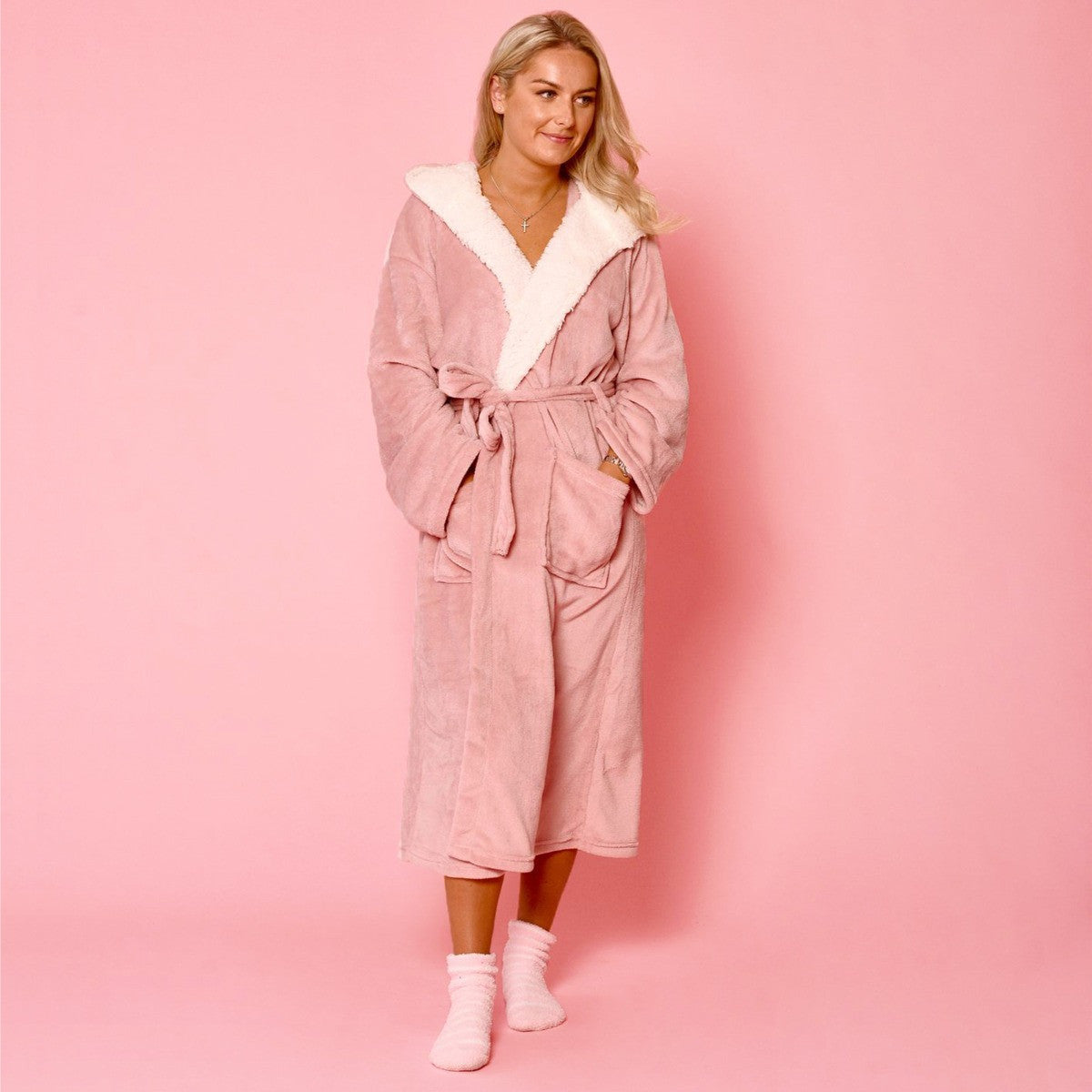 Sherpa Fleece Dressing Gown